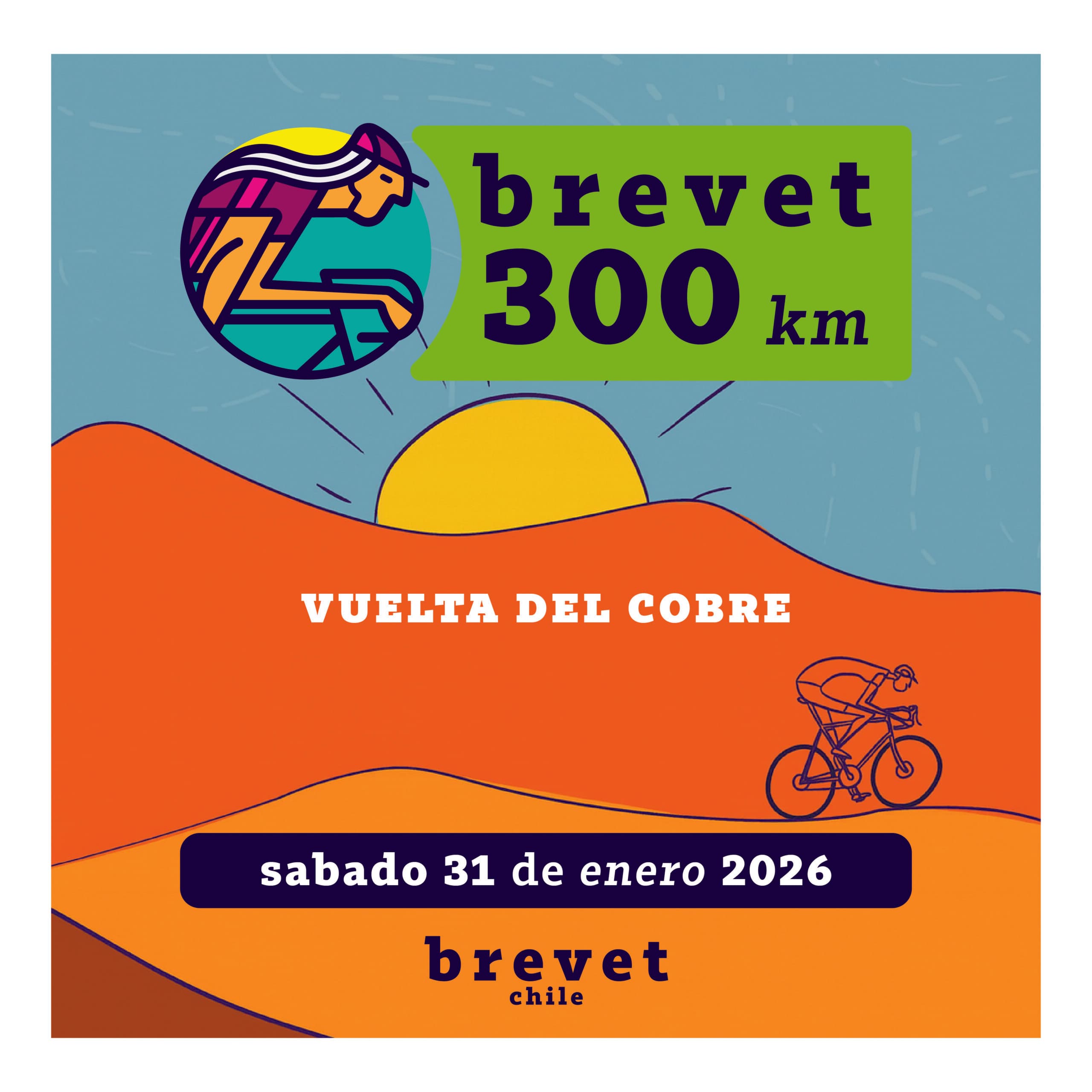 Evento Brevet 300km  – Vuelta del Cobre 31-01-2026